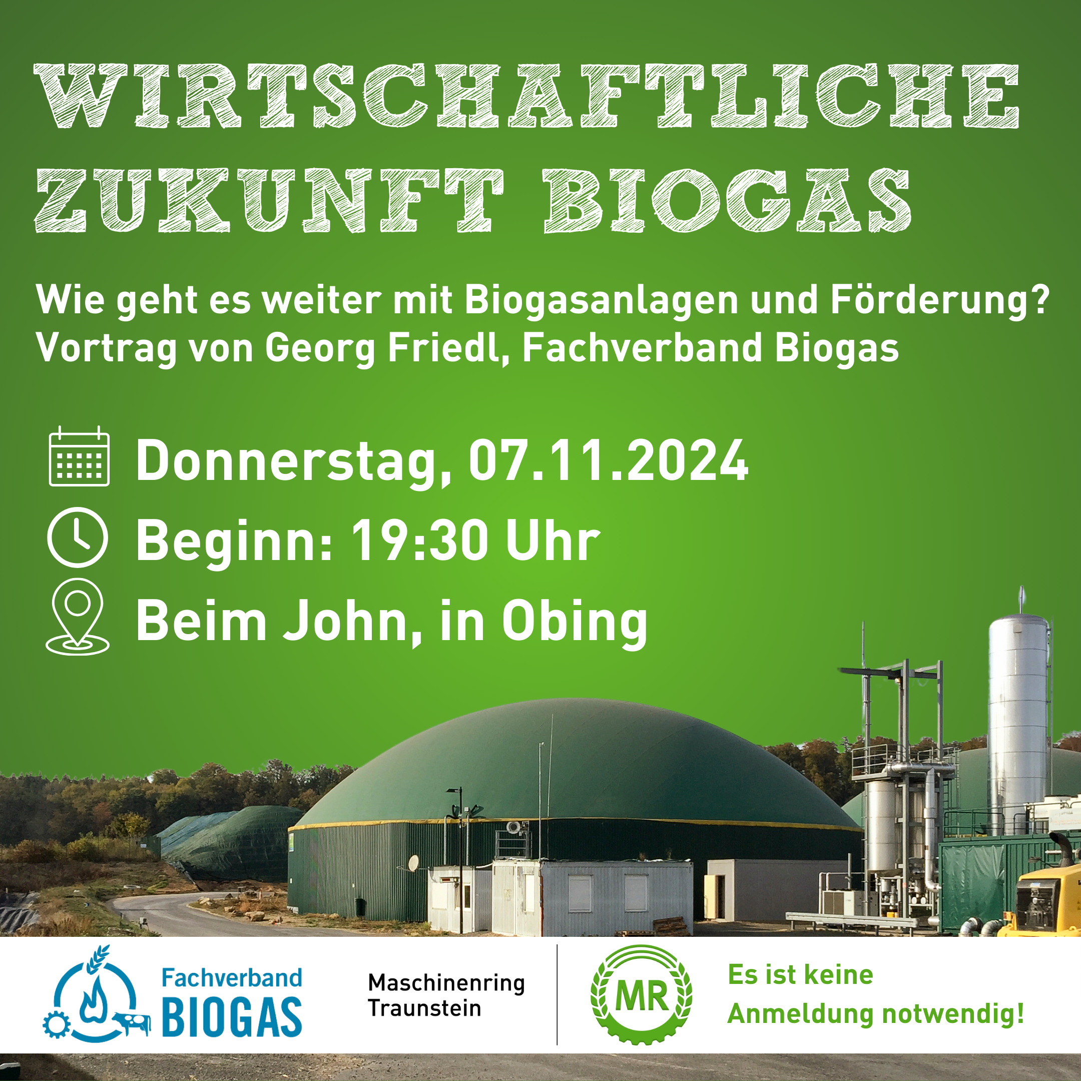 Flyer wirtschaftliche Zukunft Biogas